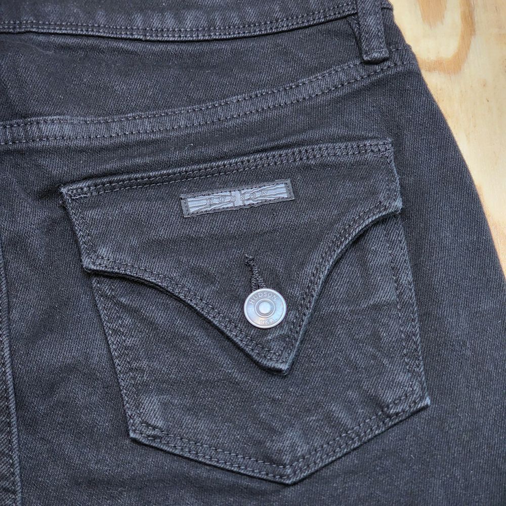 HUDSON Midrise Straight Leg Pitch Black Jeans Womens Size 4‎ (28x29) 1811754 - Picture 6 of 12